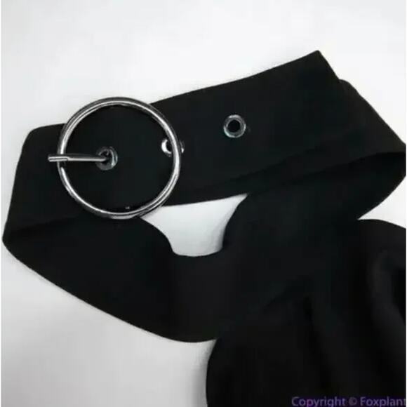 New! Eloquii‎ Black One Shoulder Dress with Buckle Detail, women's plus size 26 - Picture 10 of 16